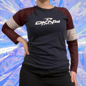 Amazing vintage DKNY Performance Long sleeve Jersey Tee